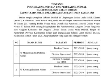 Jadwal Seleksi Direksi BUMD Diundur