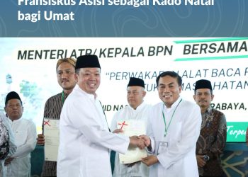 Jelang Natal, Romo Wahyu Terima Sertipikat