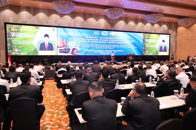 Buka Rakor Pencegahan dan Penyelesaian Tindak Pidana Pertanahan Menteri Nusron Ajak APH Pererat Kolaborasi Berantas Mafia Tanah