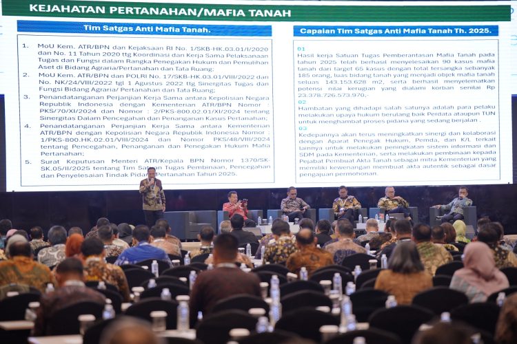 Satgas Antimafia Tanah Catat Capaian Besar 2025 Dirjen PSKP Tekankan Pentingnya Sinergi Penegak Hukum