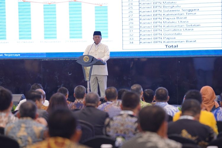 Tekankan Tiga Agenda Besar Pembenahan Layanan Pertanahan Disampaikan Nusron Saat Membuka Rakernas ATR/BPN 2025