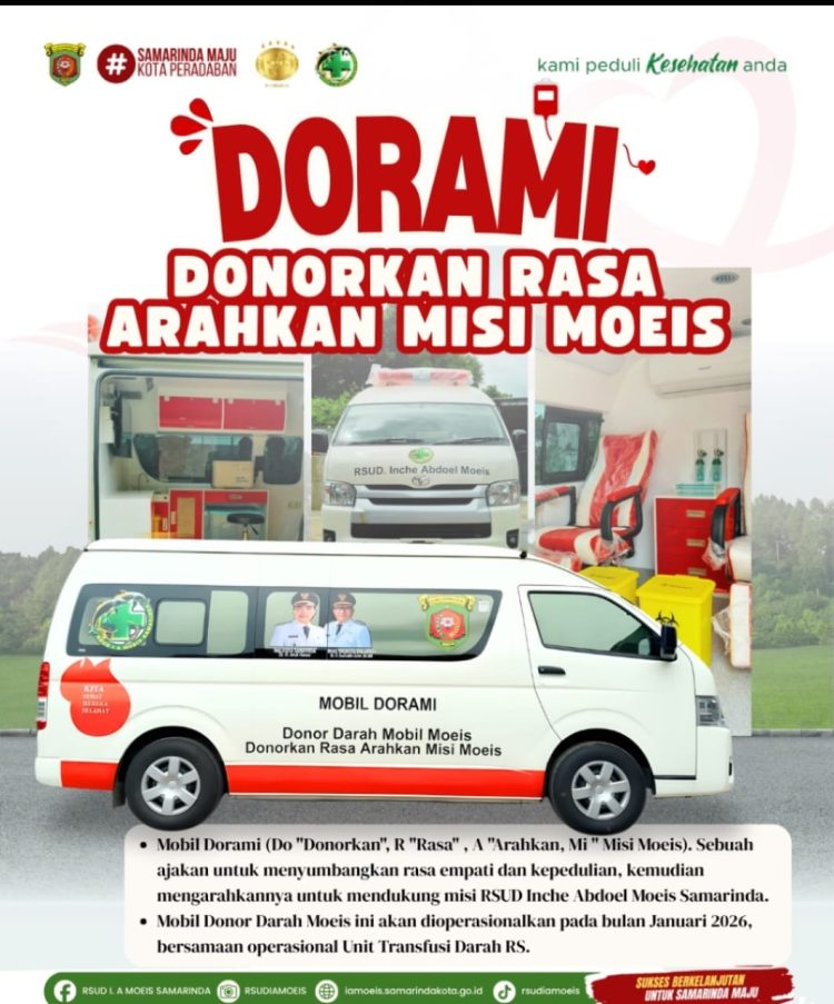 RSUD IA Moeis Luncurkan Dorami, Mobil Donor Darah untuk Perluas Akses Layanan