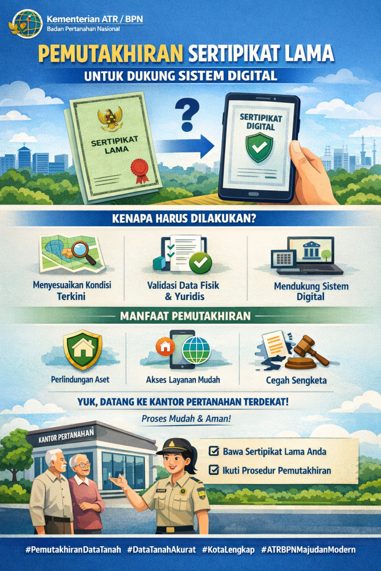 Dukung Sistem Digital ATR/BPN Imbau Masyarakat Lakukan Pemutakhiran Sertipikat Tanah Lama
