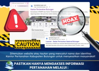 Waspada Website Palsu Mengatasnamakan Kantah Bulungan