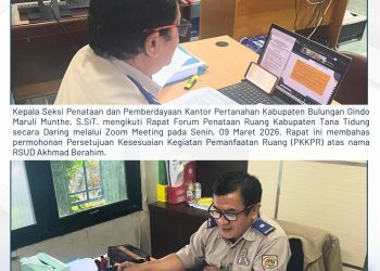 BPN Bulungan Ikuti Rapat Forum Penataan Ruang Kabupaten Tana Tidung