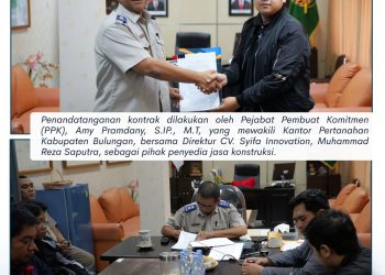 Teken Kontrak, Pembangunan Kantah Bulungan Resmi Dimulai