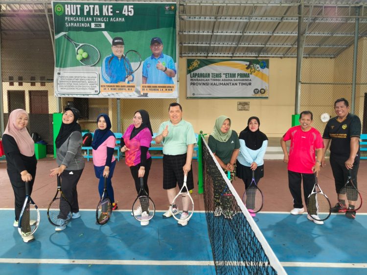PTA Samarinda Matangkan Persiapan Hadapi Turnamen Tenis Nasional Piala Mahkamah Agung di Malang