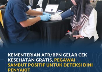 Cek Kesehatan Gratis ATR/BPN Disambut Antusias Pegawai