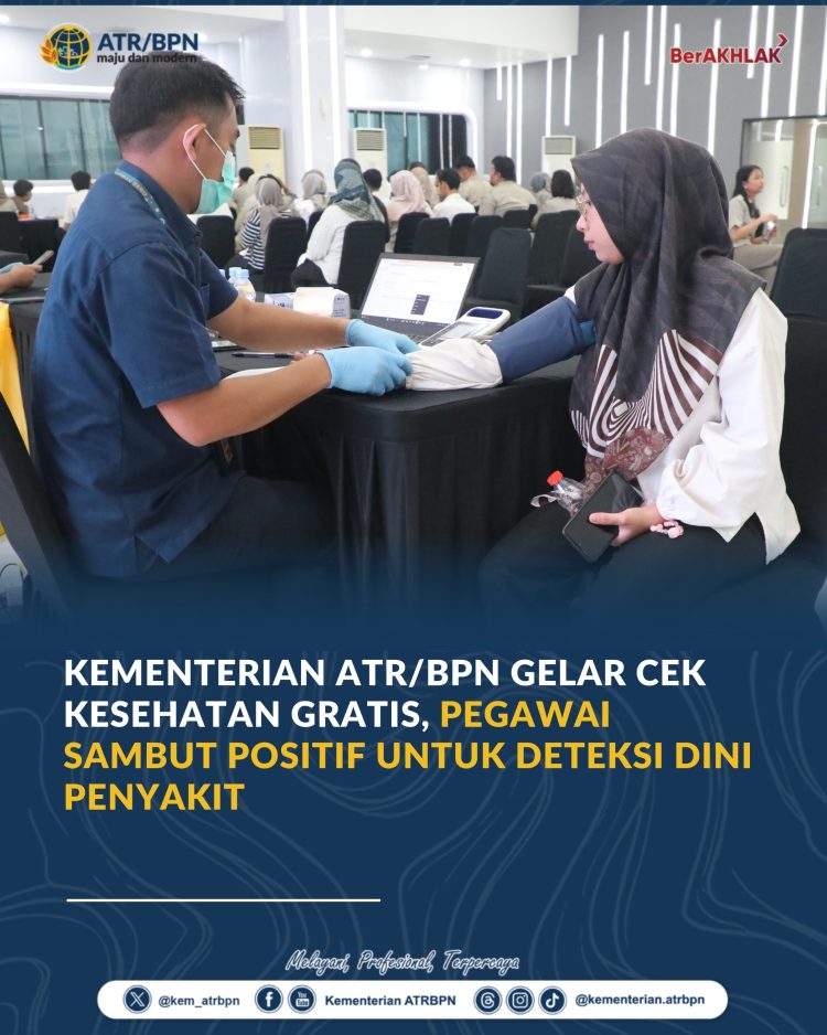 Cek Kesehatan Gratis ATR/BPN Disambut Antusias Pegawai