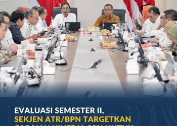 Evaluasi Semester II, Sekjen ATR/BPN Targetkan Capaian Kinerja 98% untuk Tahun 2026