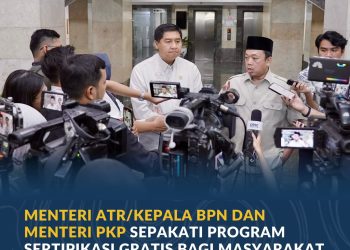 Kementerian Agraria Menteri ATR/Kepala BPN dan Menteri PKP Sepakati Program Sertipikasi Gratis bagi Masyarakat Berpenghasilan Rendah
