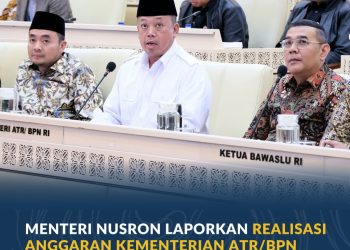 Menteri Nusron Laporkan Realisasi Anggaran Kementerian ATR/BPN Tahun 2025 kepada Komisi II DPR RI
