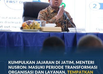 Kumpulkan Jajaran di Jatim, Menteri Nusron: Masuki Periode Transformasi Organisasi dan Layanan, Tempatkan Rakyat sebagai Raja yang Harus Dilayani