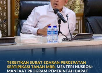 Kementerian Agraria dan Tata Terbitkan Surat Edaran Percepatan Sertipikasi Tanah MBR
