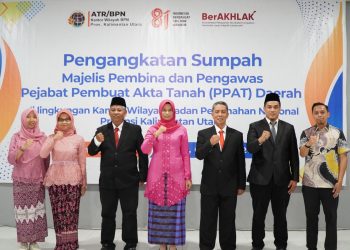 ‎Kantah Kota Tarakan Ikuti Pelantikan Majelis Pembina dan Pengawas PPAT Daerah  ‎