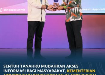 Sentuh Tanahku Mudahkan Akses Informasi bagi Masyarakat, Kementerian ATR/BPN Raih Penghargaan IN-Apps Digital Award 2026