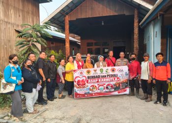 Dapur Darurat Karhutla di Sungai Bawang Masak hingga 100 Porsi, YJI Kaltim Turun Bantu Relawan